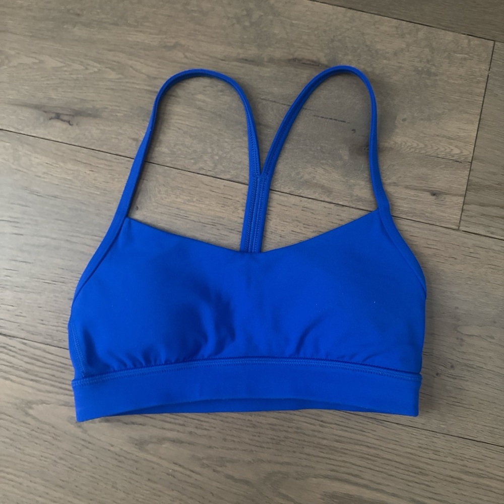 lululemon size 2 cerulean blue y neck bra